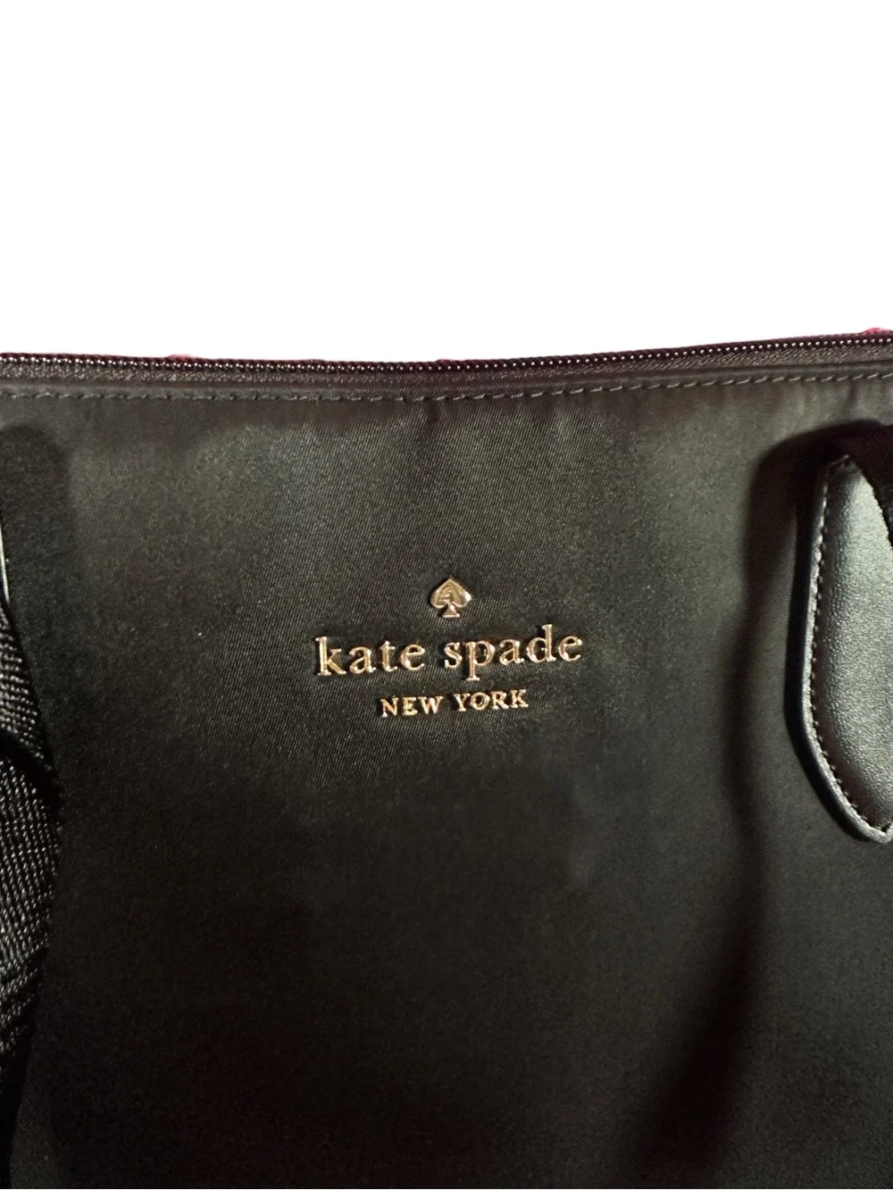 Kate Spade New York Mel Packable Tote Black Nylon Travel Bag & Pouch NWT